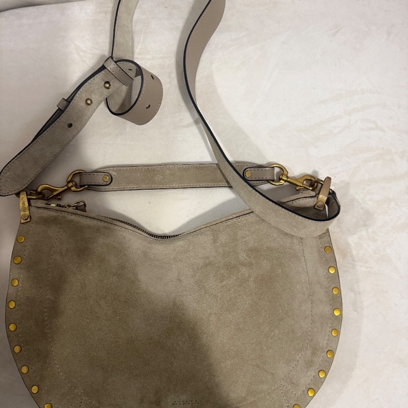 Isabel Marant Oskan Moon Sand Suede Soft Zip bag - Picture 4 of 10